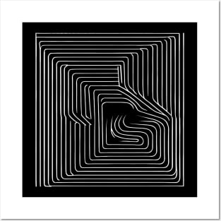 Not Perfect Visuals | Minimalist | NOptical Illusion | Broken waves 2 Posters and Art